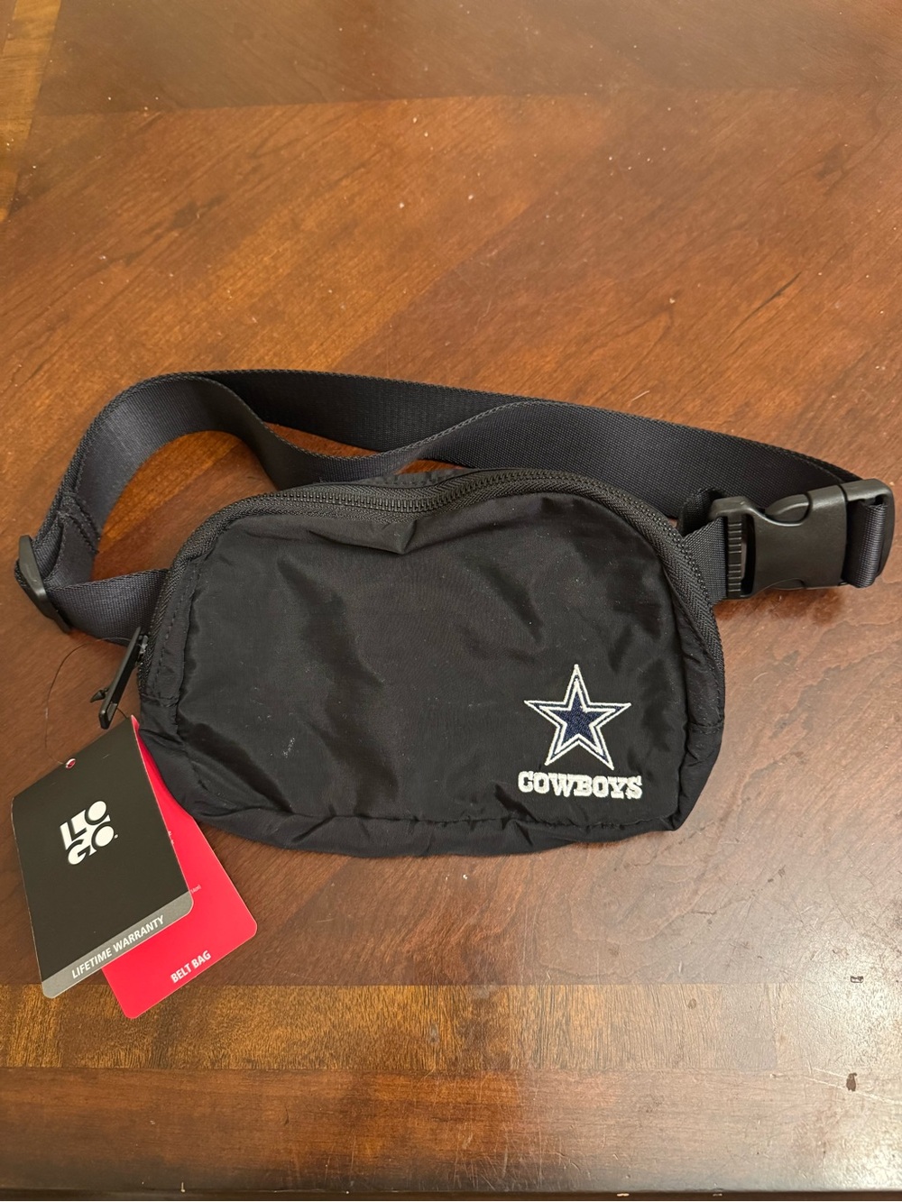 LOGO Black Dallas Cowboys Belt Bag